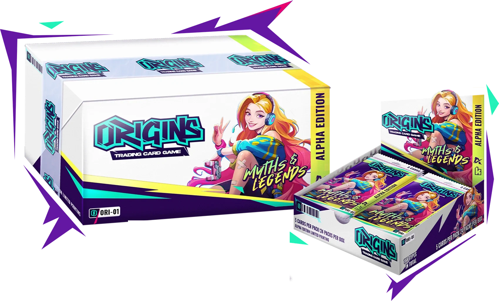 Origins Alpha Edition booster case and booster box